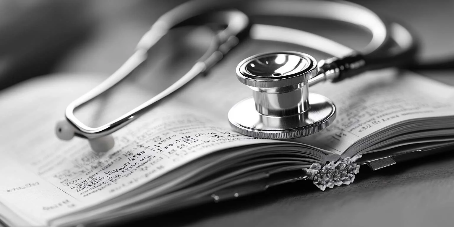stethoscope on book